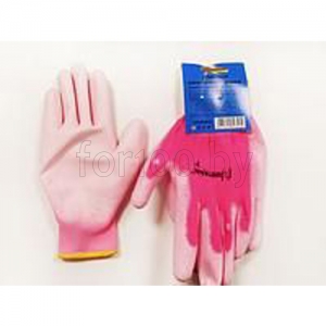 Перчатки универсальные (розовые), с полиуретановым покрытием. р-9 Unitraum UN-P004-9